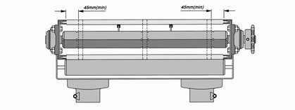 Tannhjul-arrangement-av-dreie-transportbånd